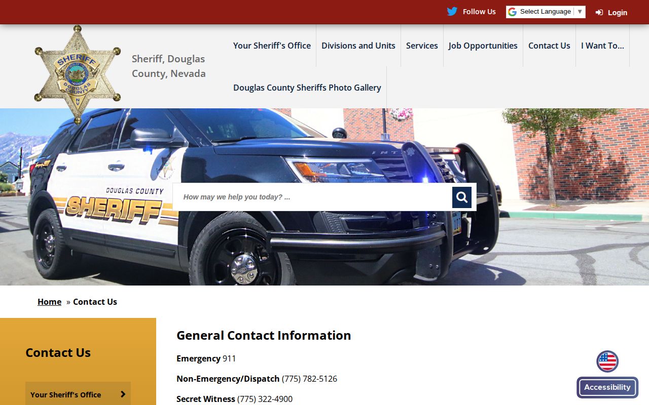 Lake Tahoe Jail and Douglas County release contact directory